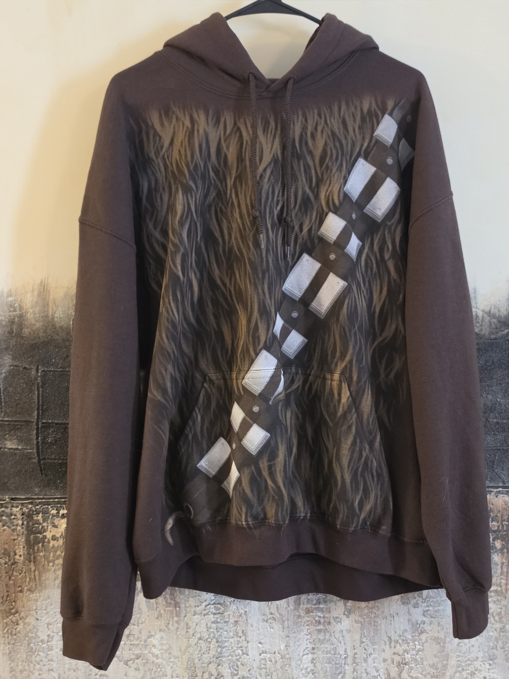 Gildan Star Wars Chewbacca Brown Hoodie Pullover Sweatshirt XL Disney Parks